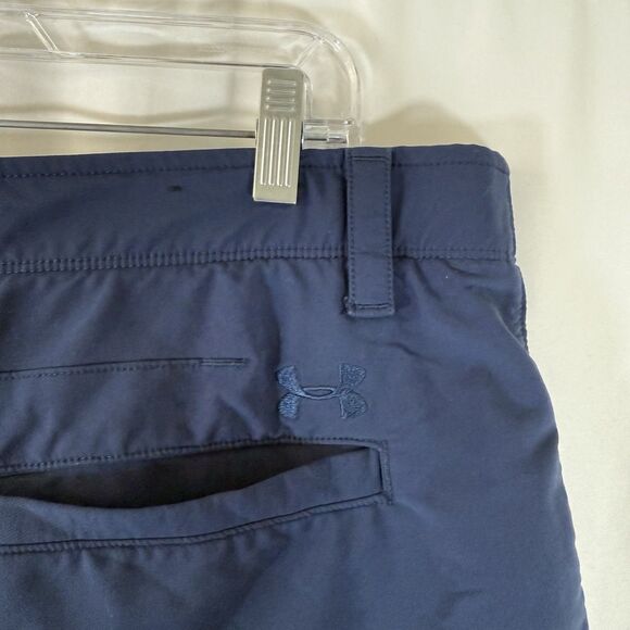 Under Armour Shorts Men's 38 Navy Blue Loose Golf Athletic Pockets - Picture 6 of 6